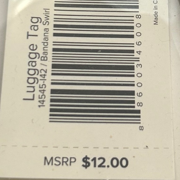 NWT Vera Bradley Luggage Tag Bandana Swirl with ID Window - Picture 12 of 12